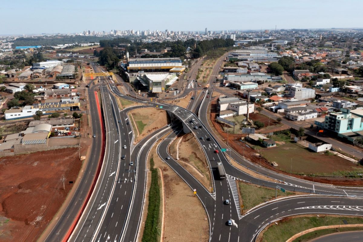 Novo Trevo Cataratas é liberado para o trânsito em Cascavel